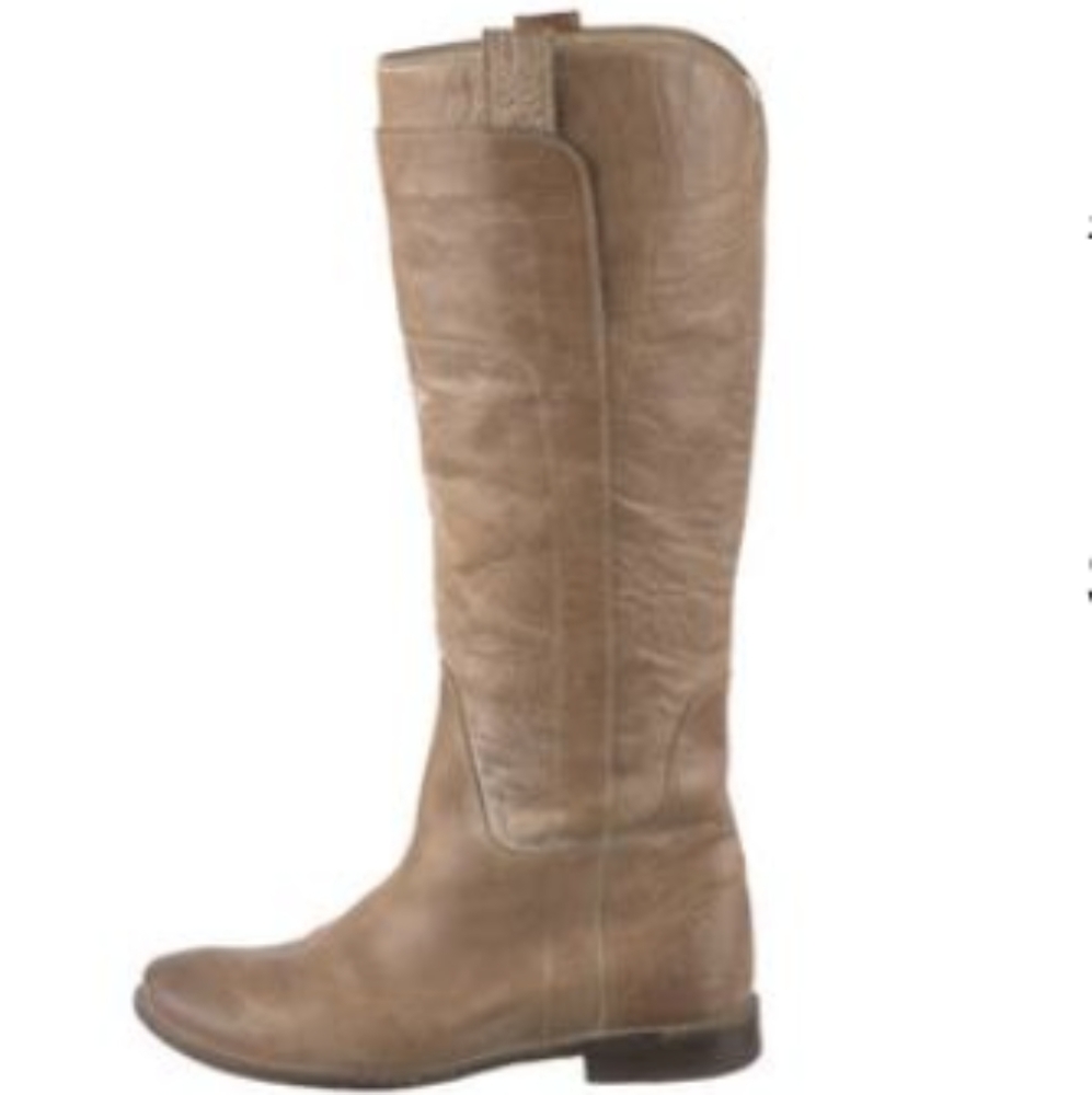 Frye Paige Tall Riding Boots, Sz 8, Tan